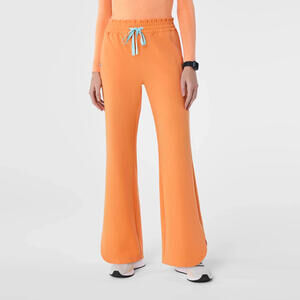 FIGS Women's Marseille Wide Leg Scrub Pant - Shaka Orange - Large Petite *NWT*